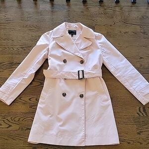 BANANA REPUBLIC Women's Light Pink A-Line Trench Coat